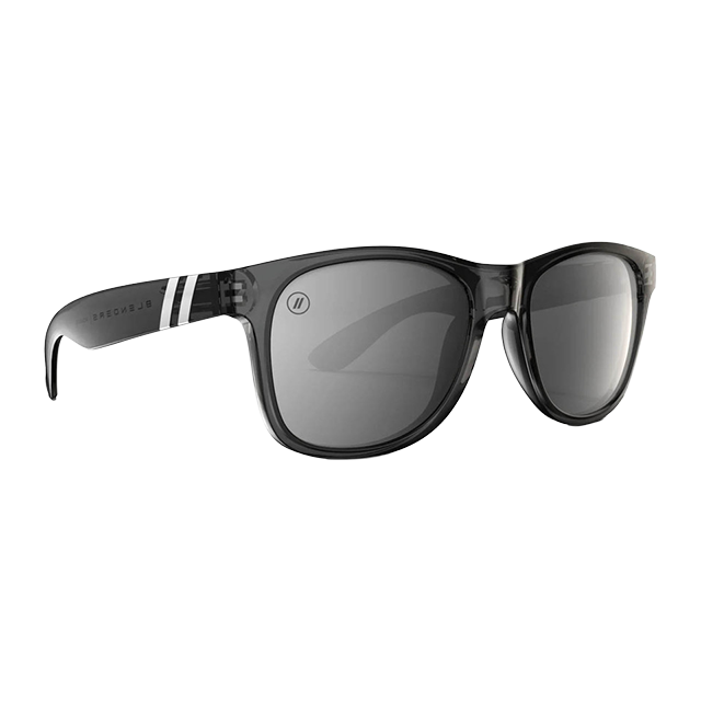 Black sunglasses with a sleek design and dark lenses.