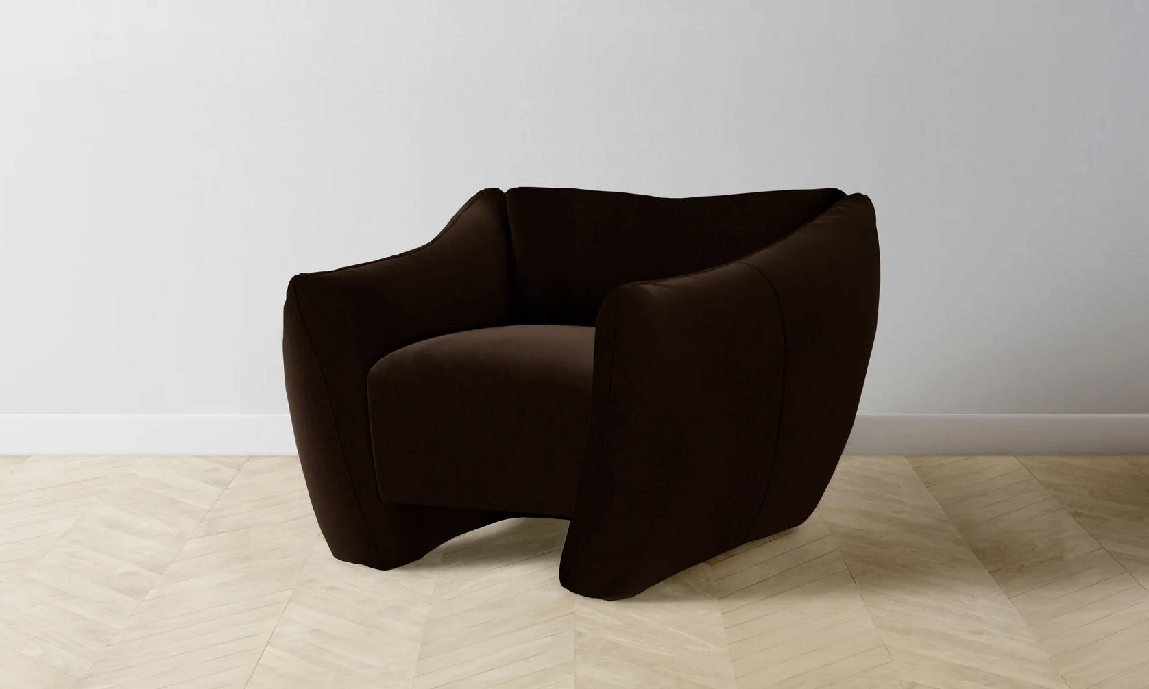 The Bond Chair in Chocolate Mohair