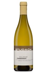 Bottle of Studach Malansar Chardonnay wine.