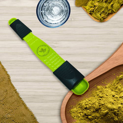 Pure Leaf Kratom Adjustable Measuring Spoon near Kratom Powder
