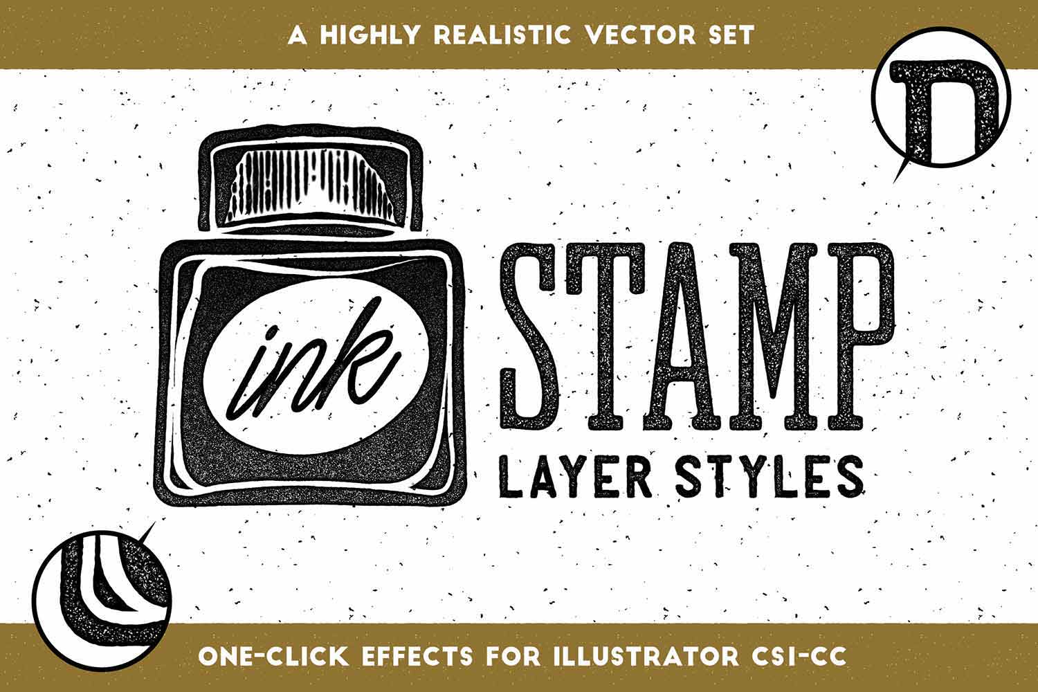 Free retro ink stamp texture for Adobe Illustrator