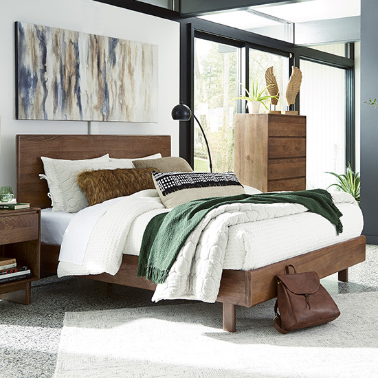 Brown Bedroom Furniture Set - Brown Bed with White Mattress and Brown Side Drawers - Shop Now | Ashley Furniture Homestore