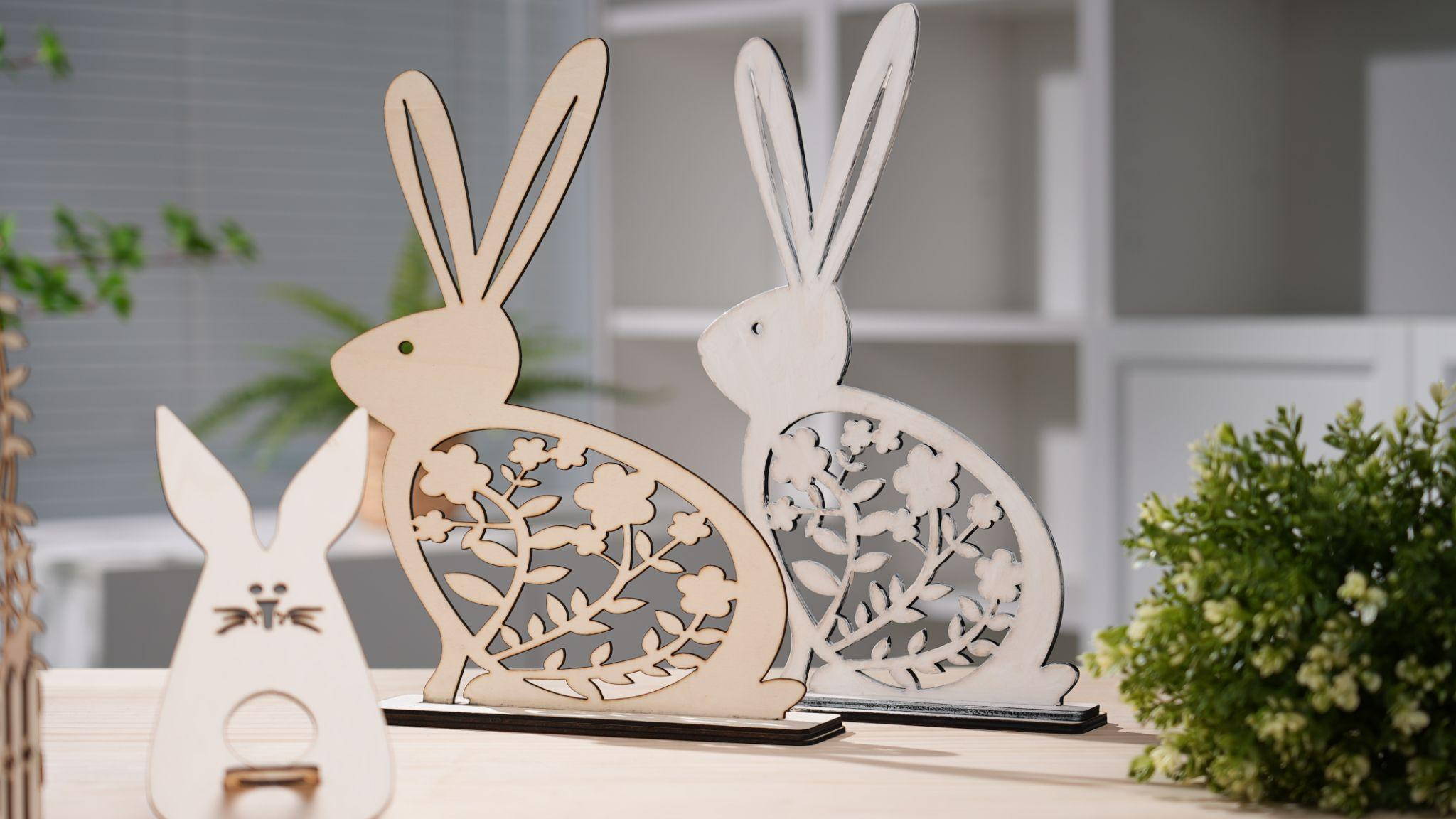 Laser Cut Openwork Easter Bunny models 1