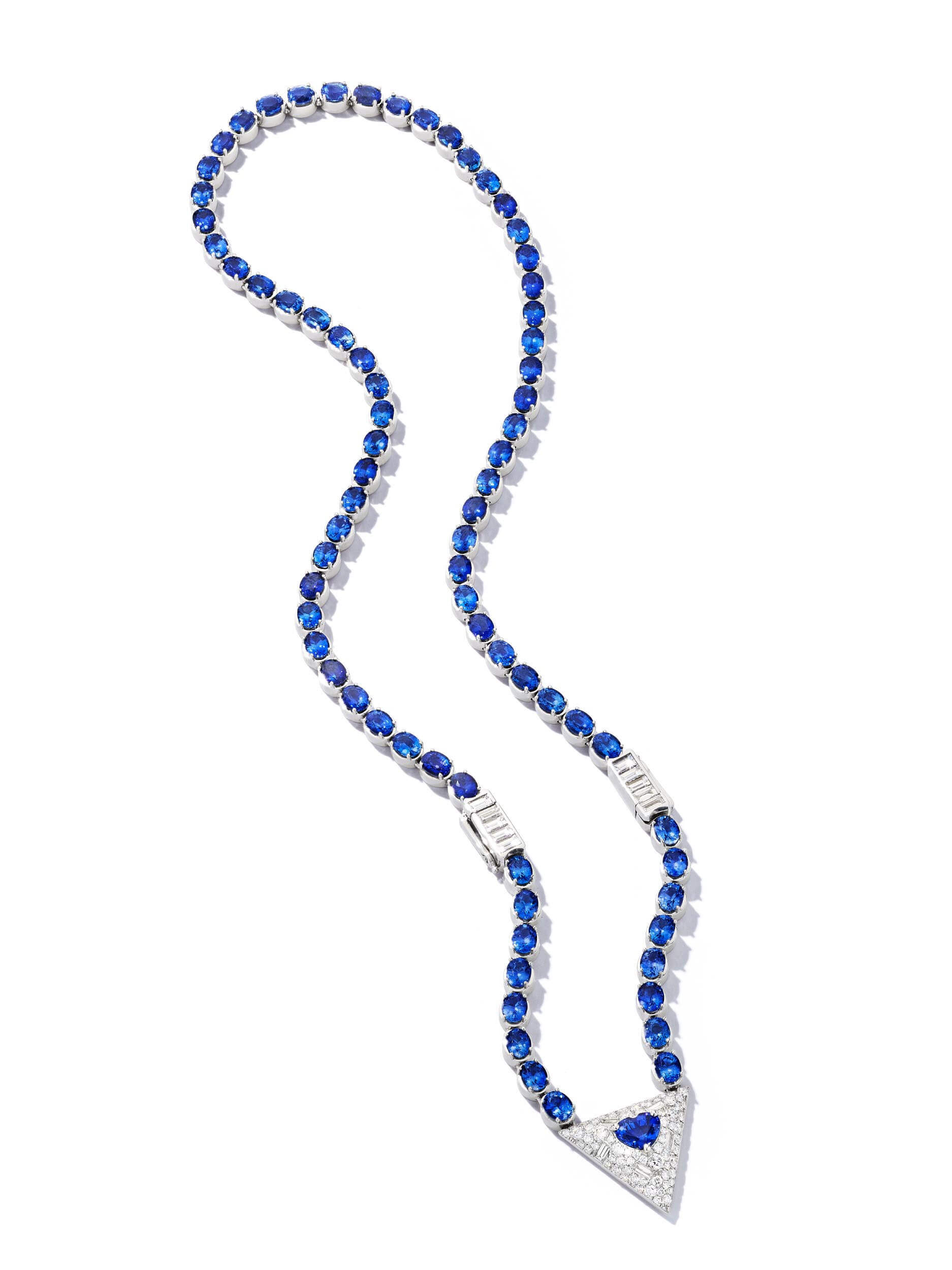 sapphire sautoir necklace