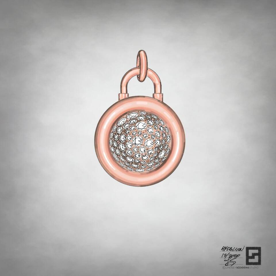 pave diamond locket design