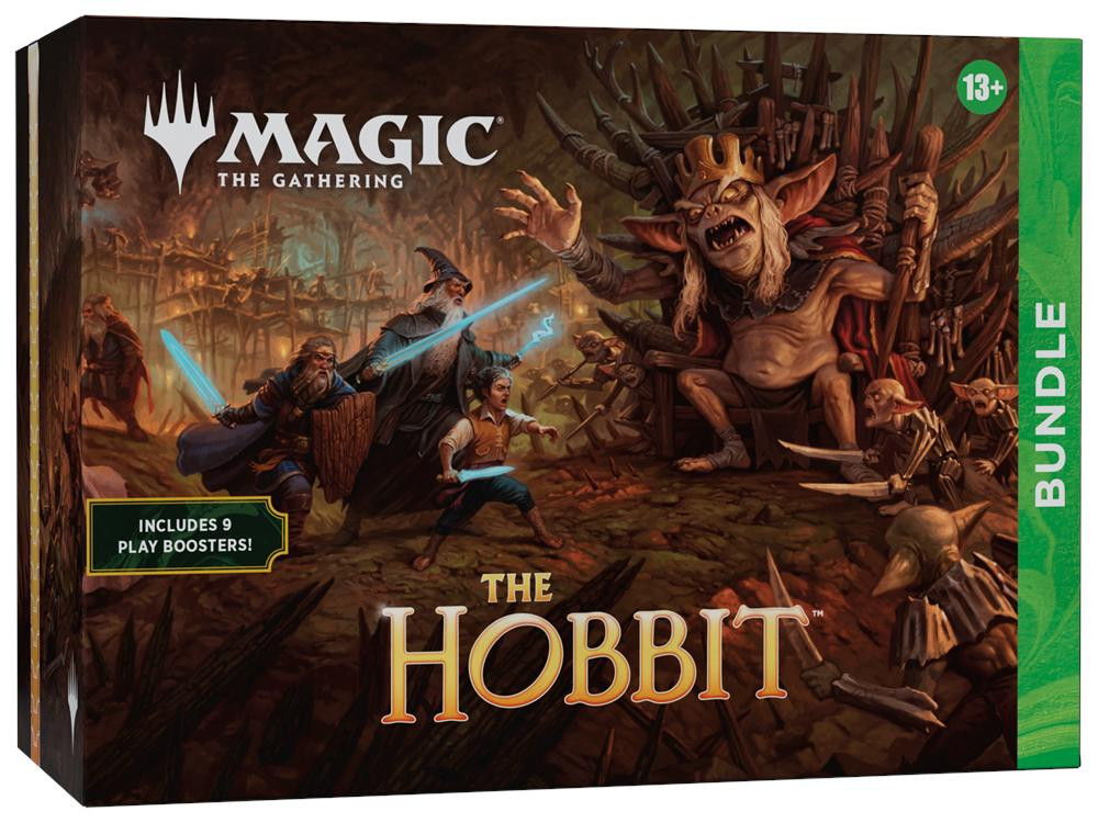 Magic: The Gathering The Hobbit bundle box featuring fantasy artwork.
