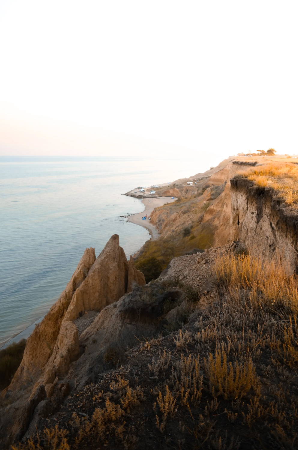 Rocky cliff overlooking the ocean