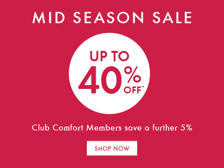 Mid season sale, up to 40% off, additional 5% for members. Shop now!