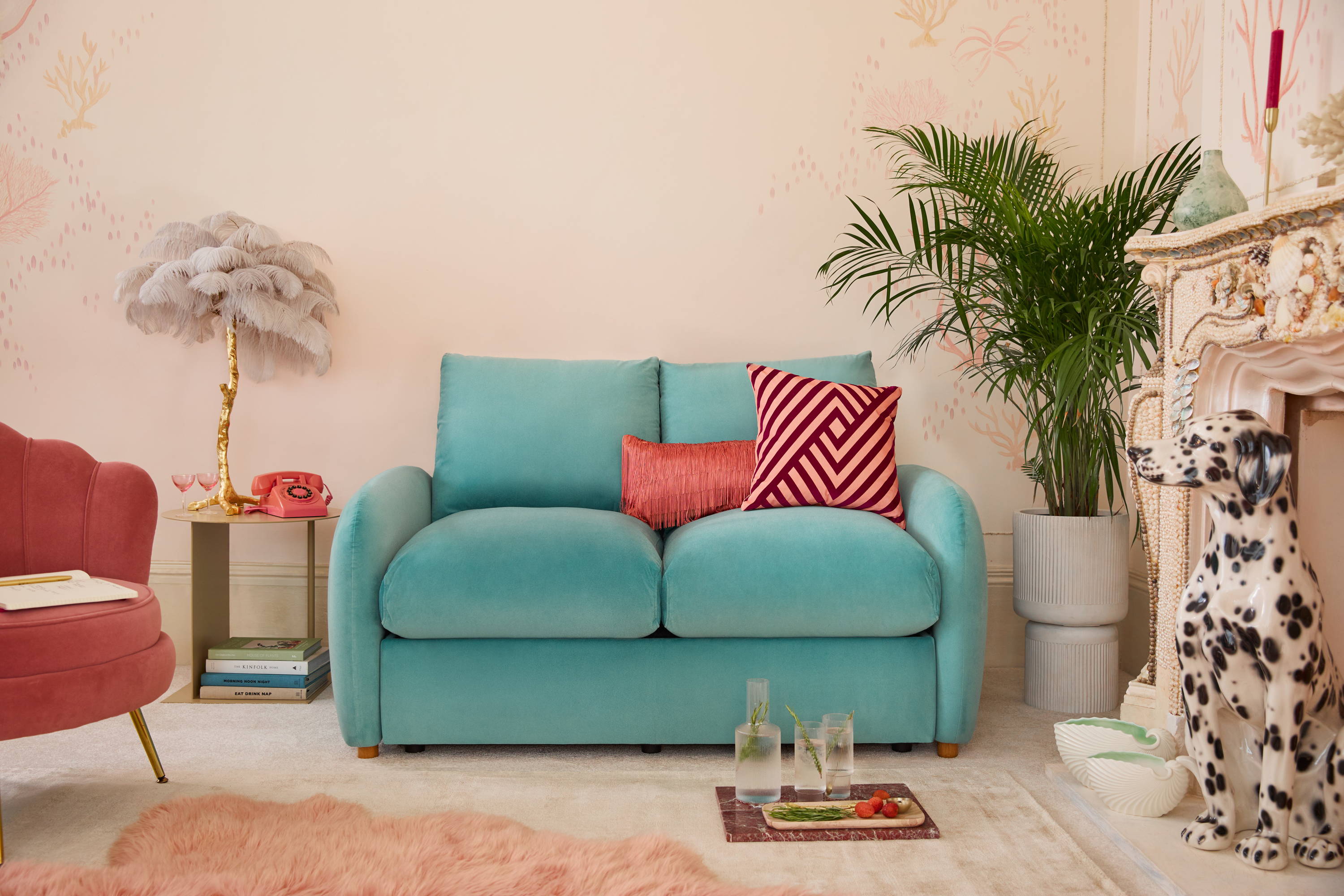 Teal 2 seater sofa