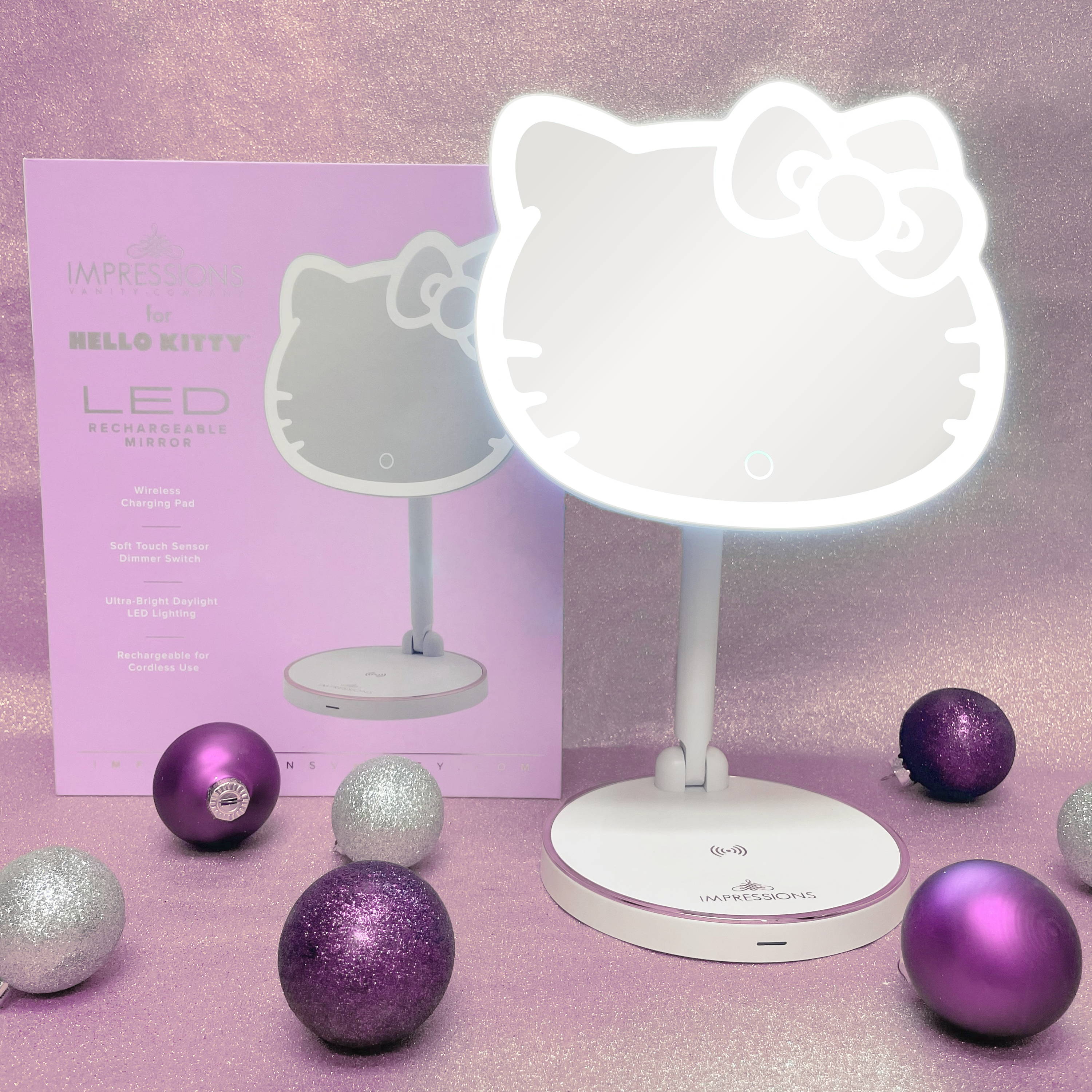 hello kitty led rechargeable makeup mirror