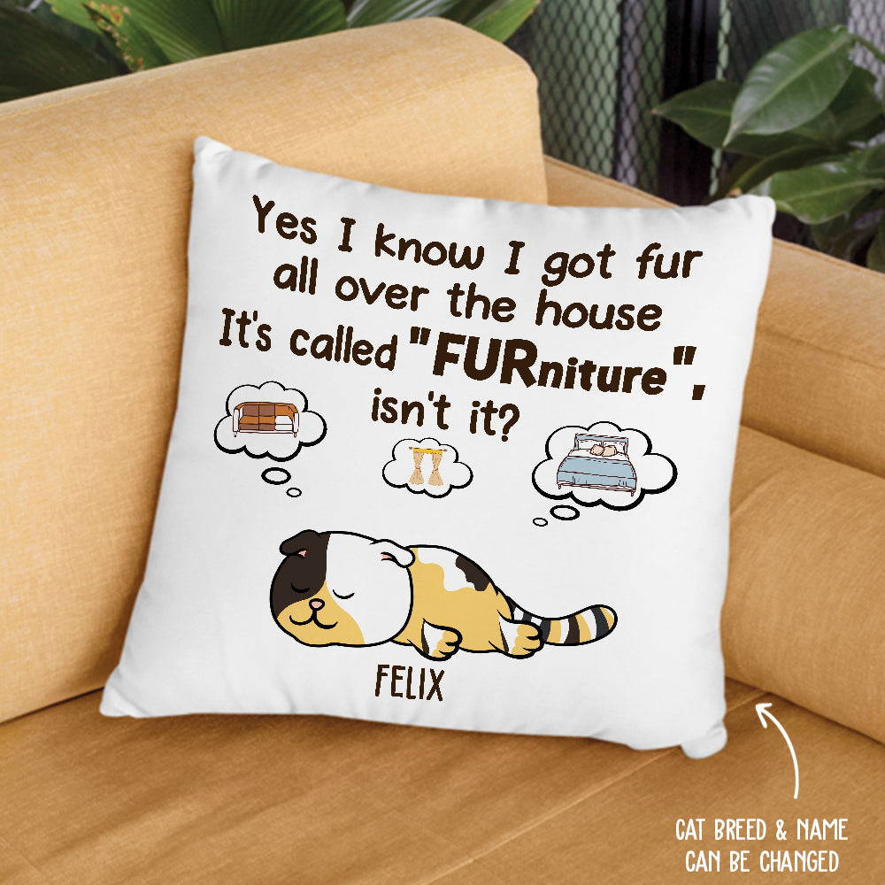 personalized pillow cat lovers
