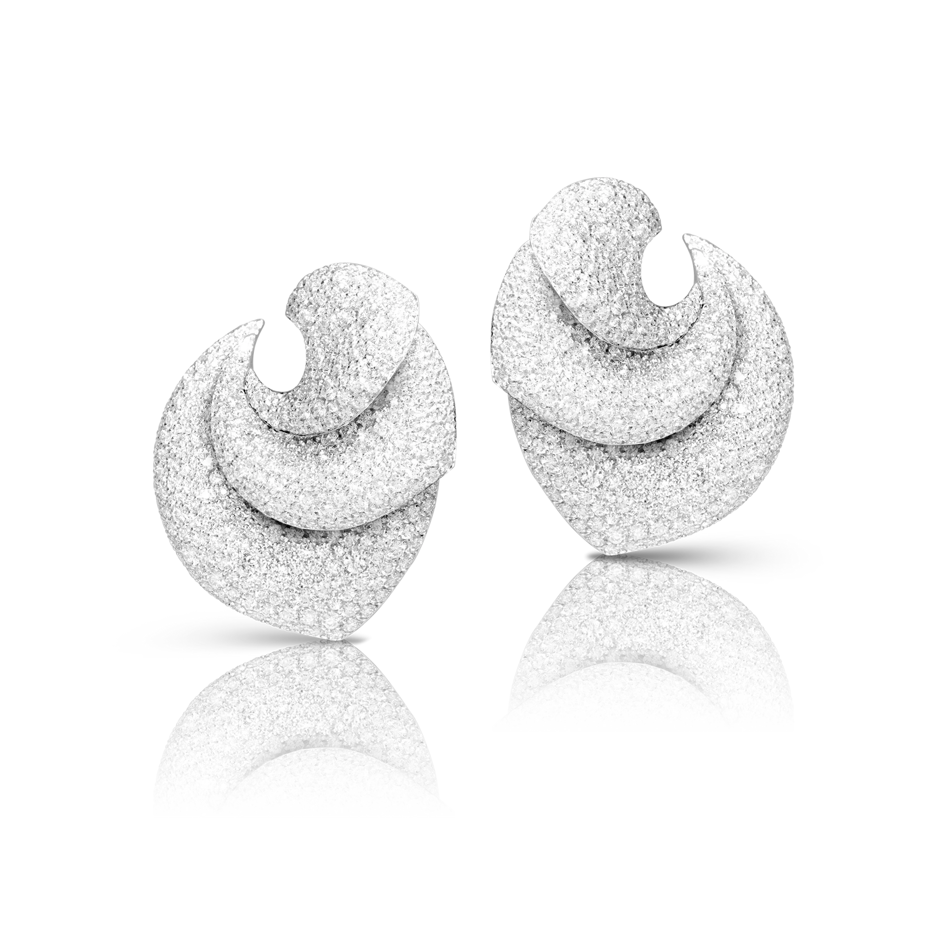 Rosina earrings in 18k white gold with white diamonds
