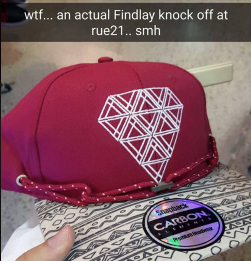 WTF....and actual Findlay Knock off at Rue 21...SMH - Photo of fake Findlay Hat