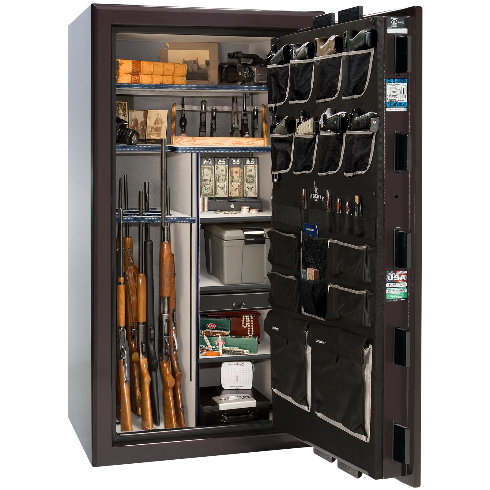 Liberty Safe Presidential Series Black Cherry exterior