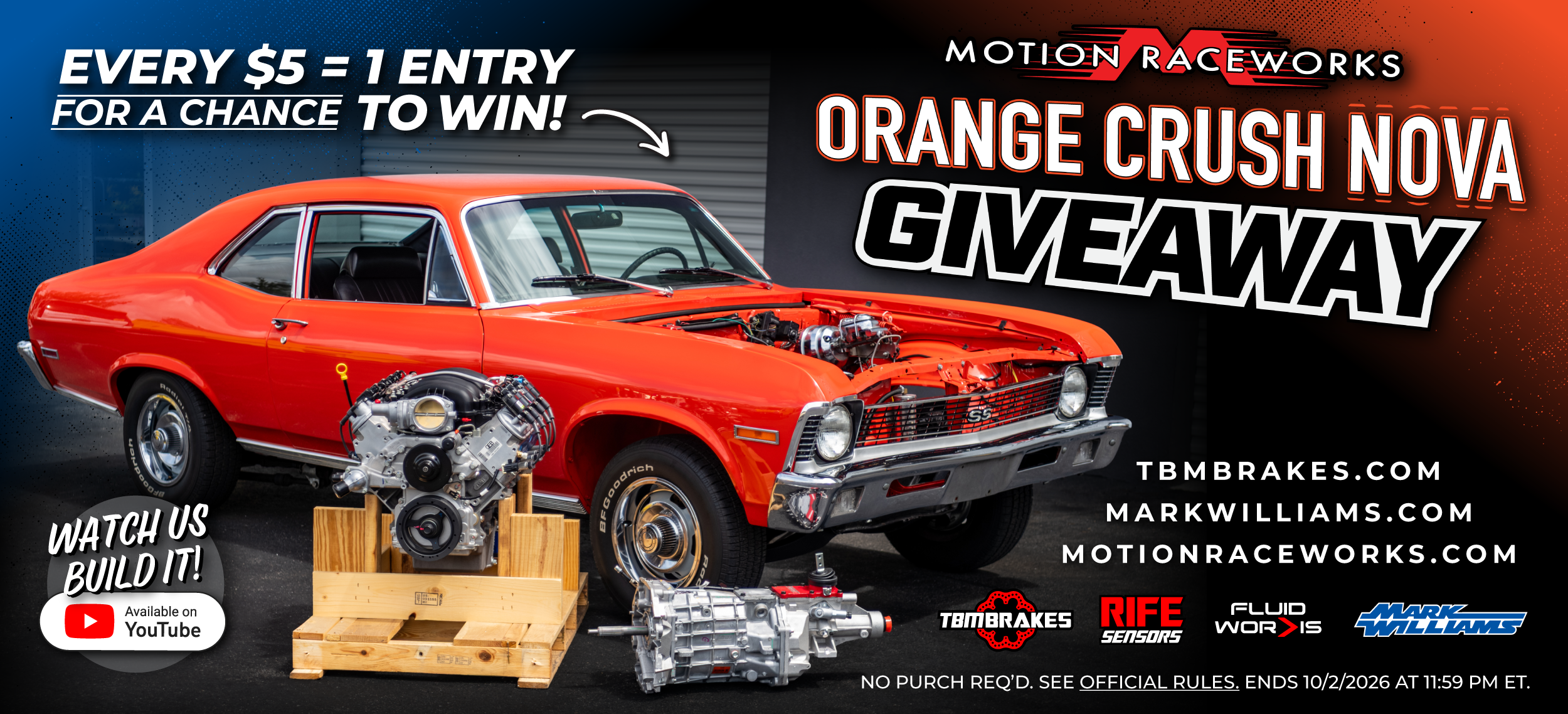 Motion Raceworks Orange Crush Nova Giveaway
