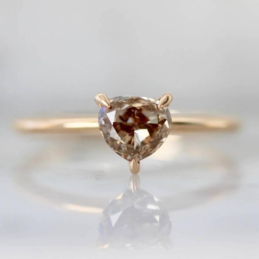 heart-shaped-champagne-diamond-ring