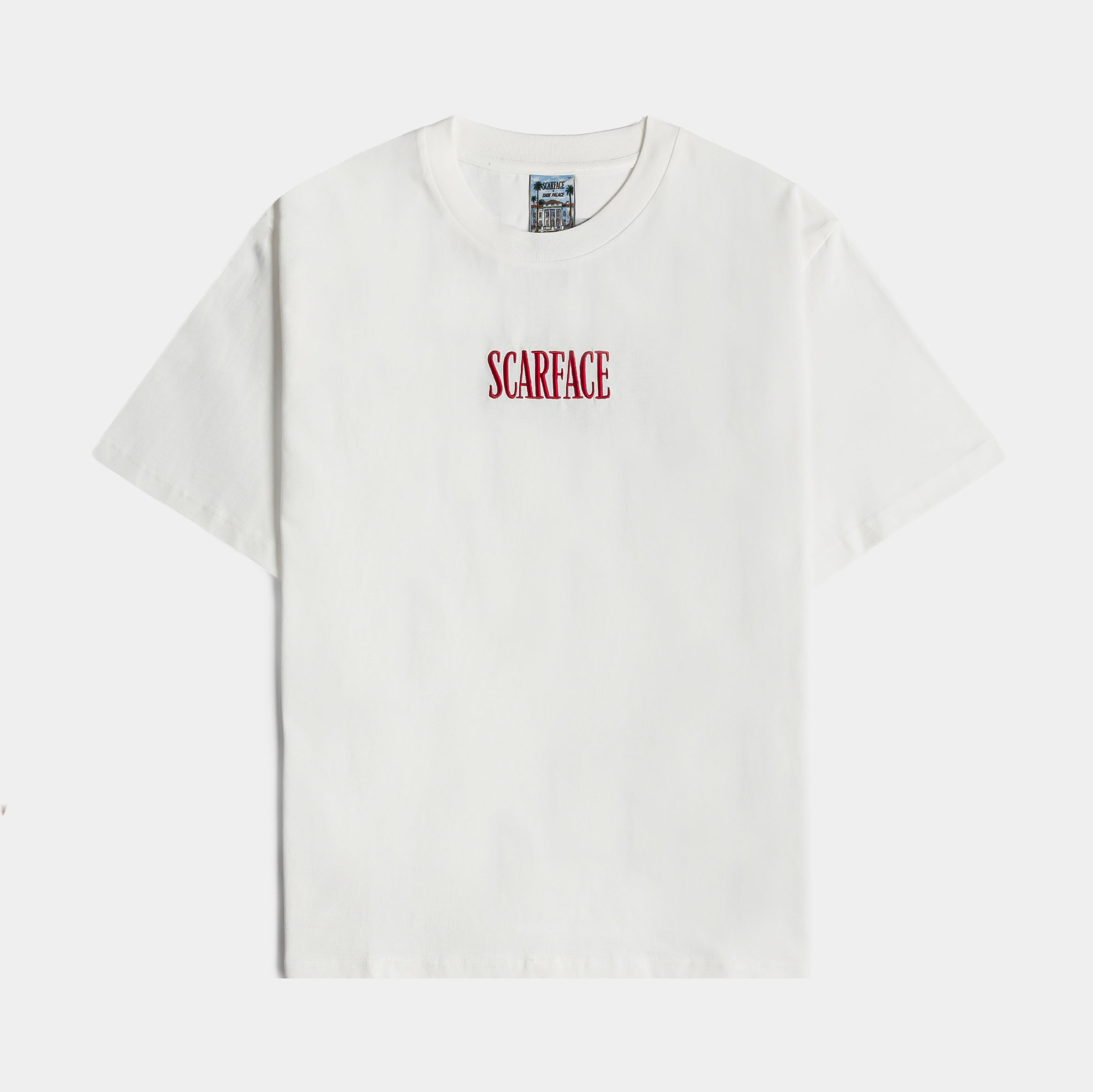White t-shirt with red 