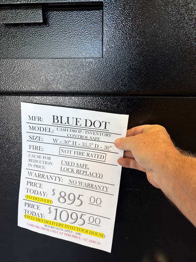 BLUE DOT USED SAFE FOR SALE