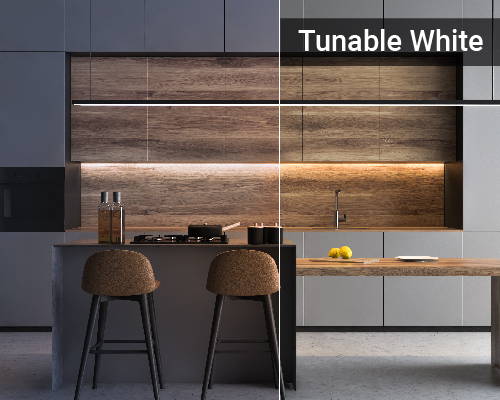 dynamic tunable white under cabinet lighting