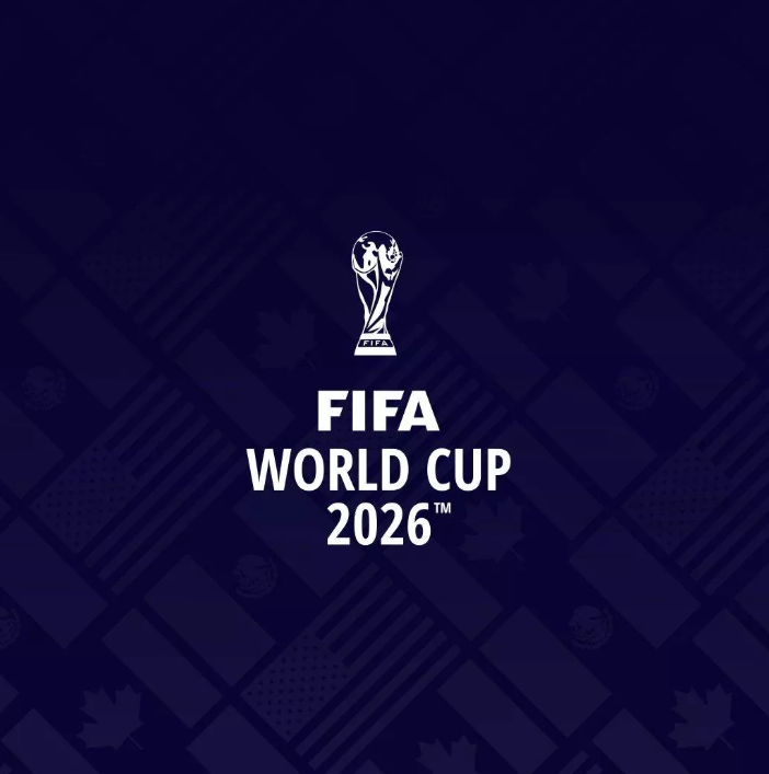 FIFA World Cup 2026 logo on a dark background.