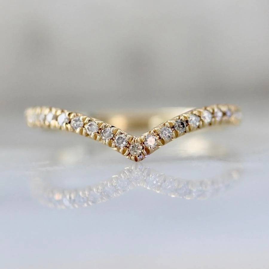 Salt & Pepper Diamond Chevron Band