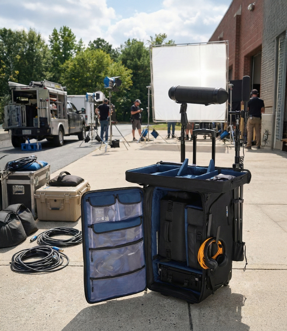 Proaim Cine Cube Mobile Audio Workstation Bag | Trolley System with Outdoor Wheels