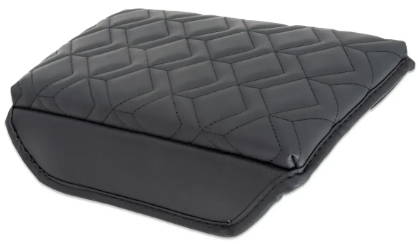 IAG I-Line Arm Rest Cover Black Leather Arrow Grid Pattern for 2021+ Ford Bronco - Top Back Surface