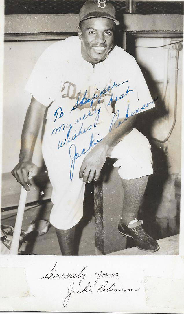 jackie robinson signed card