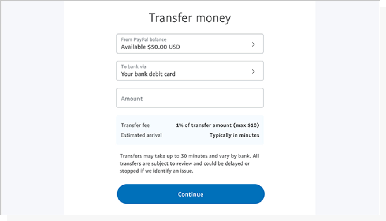 Transfer money using PayPal to pay for your rings.