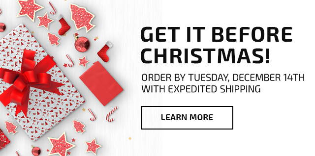 Get it before Christmas! Order by Tuesday, December 14th with Expedited Shipping. Learn More