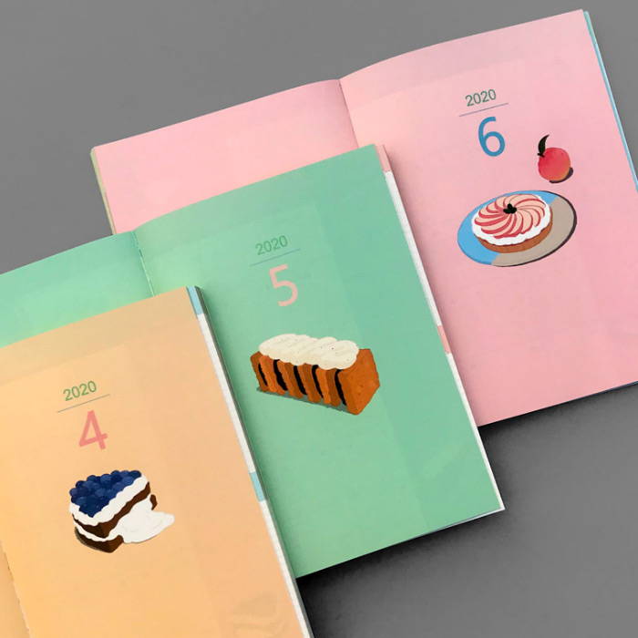 Monthly index - Design Comma-B 2020 Sweet dessert dated weekly diary planner