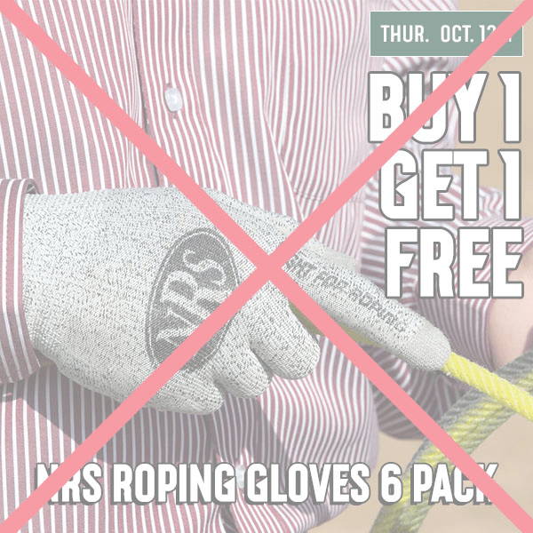 nrs swipe touchscreen friendly roping gloves 6 pack bogo