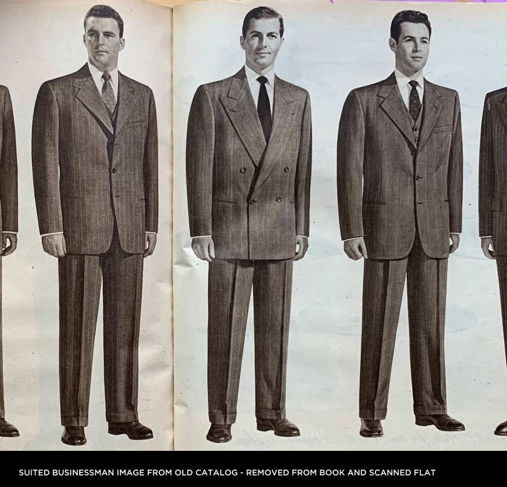 Vintage magazine showing men wearing suits