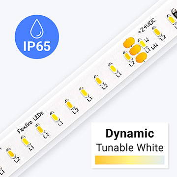 Outdoor Architectural Dynamic Tunable White Series LED Strip Light warm to cool wide color temperature range