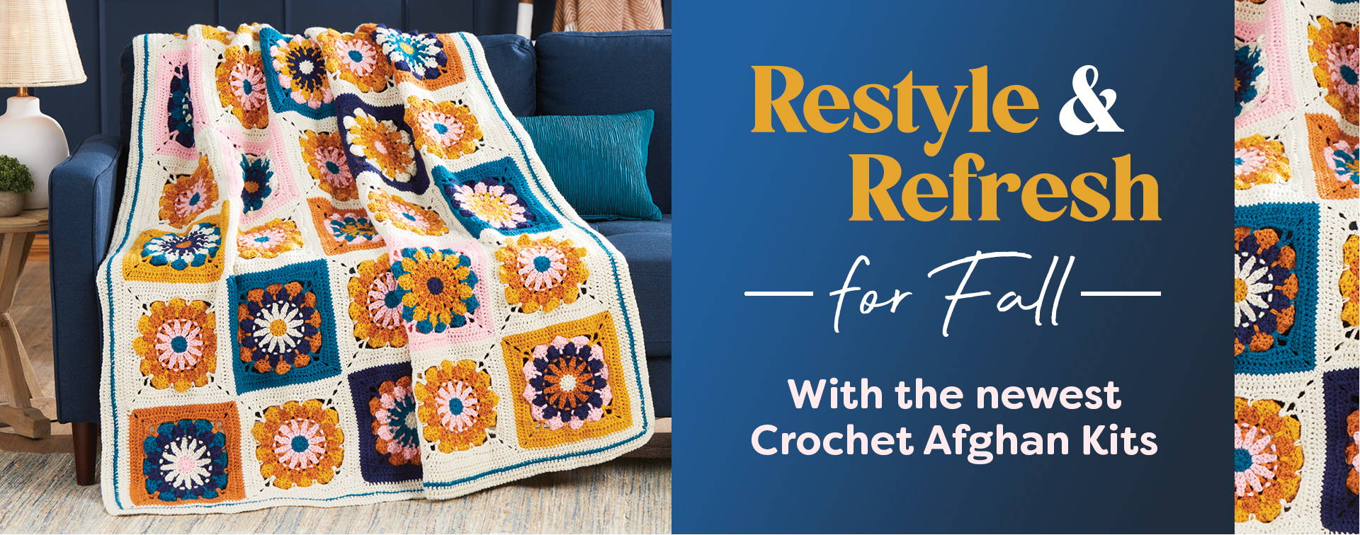 Restyle & Refresh for Fall with the newest Crochet Afghan Kits