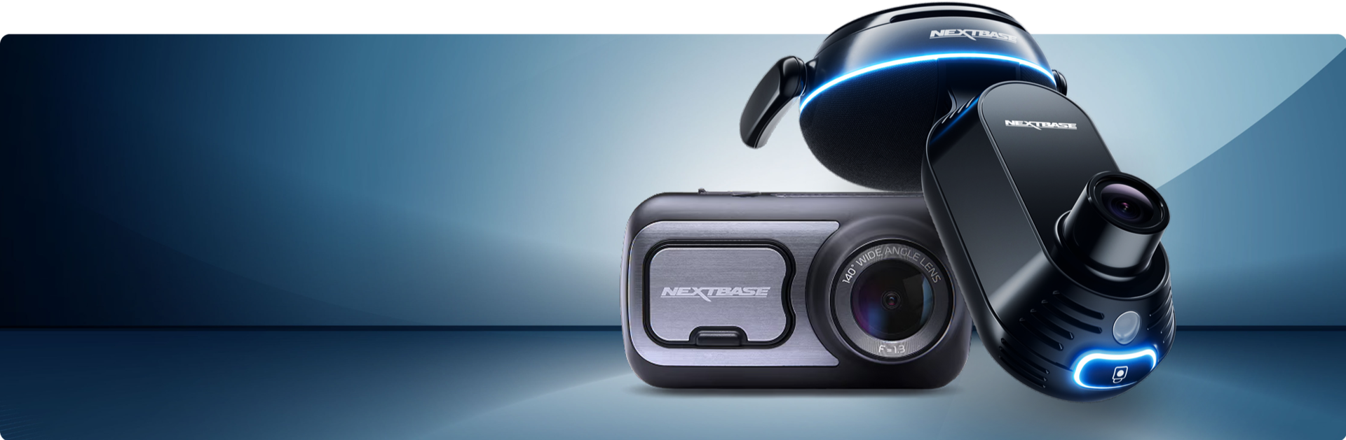 Camera displayed on a gradient background.