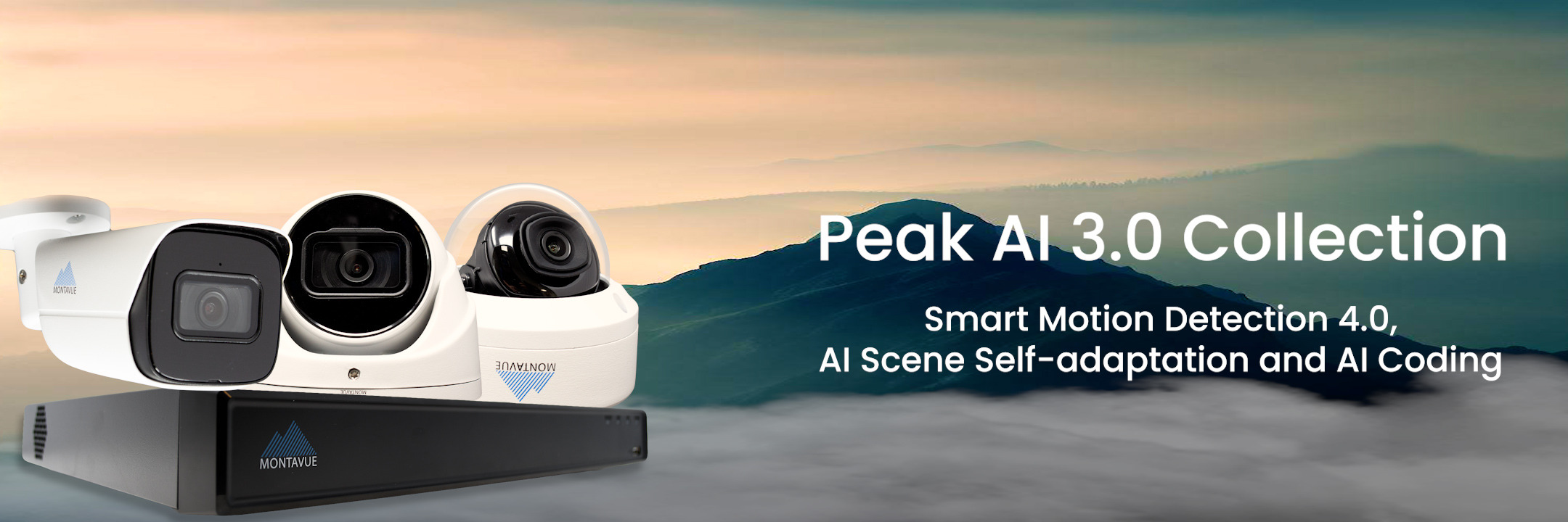 Peak AI series security cameras with smart motion detections and scene self-adaption