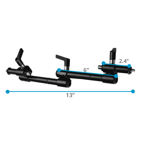 Proaim SnapRig 13inch Articulating Double Arm for Monitor & Accessories. MA220.