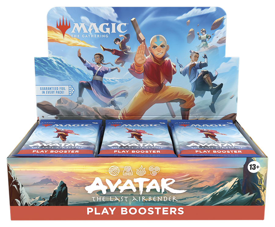 Magic: The Gathering Avatar: The Last Airbender play boosters display box.