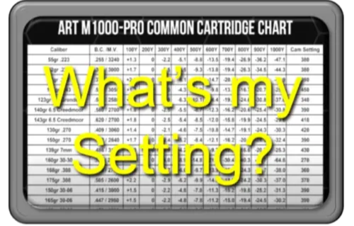 How to find your cam setting