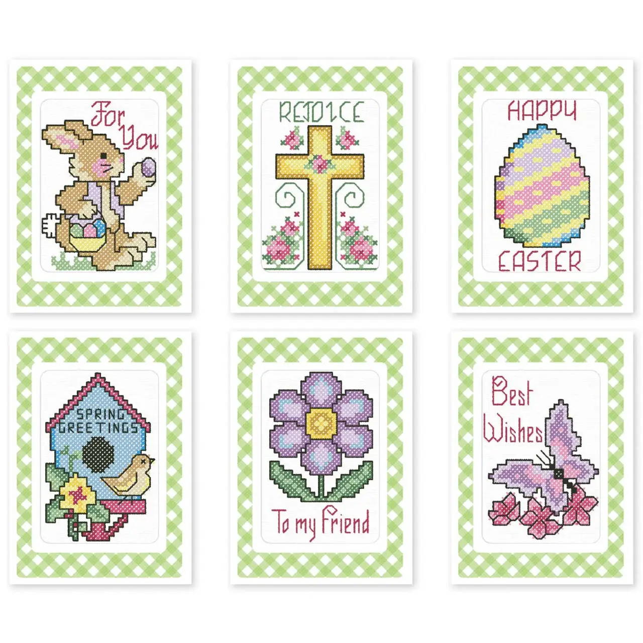 Herrschners Welcome Springtime Greeting Cards Stamped Cross-Stitch Kit