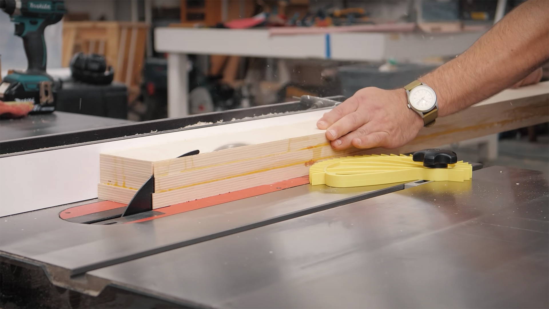 trimming fence of crosscut sled