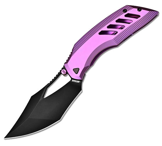 Artisan Cutlery Dark Wing Purple Folding Knife