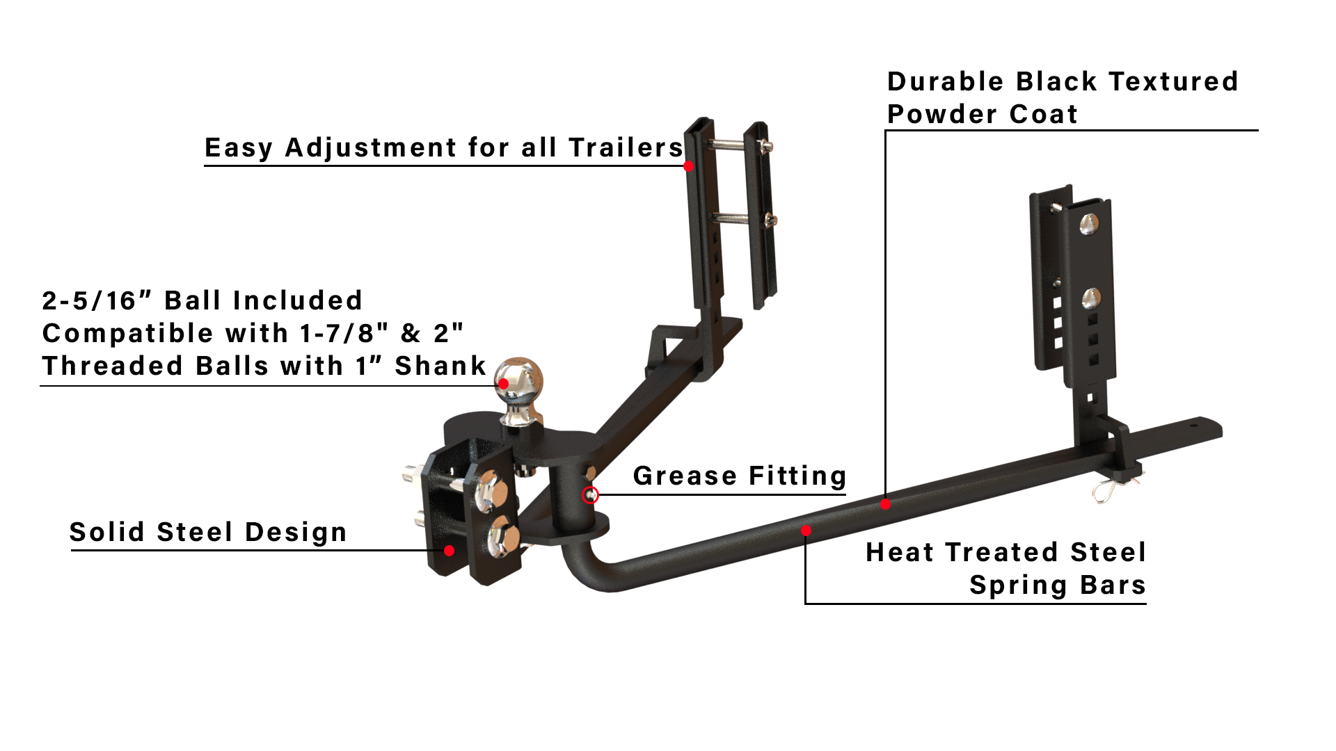 BulletProof Medium Duty Weight Distribution System Features
