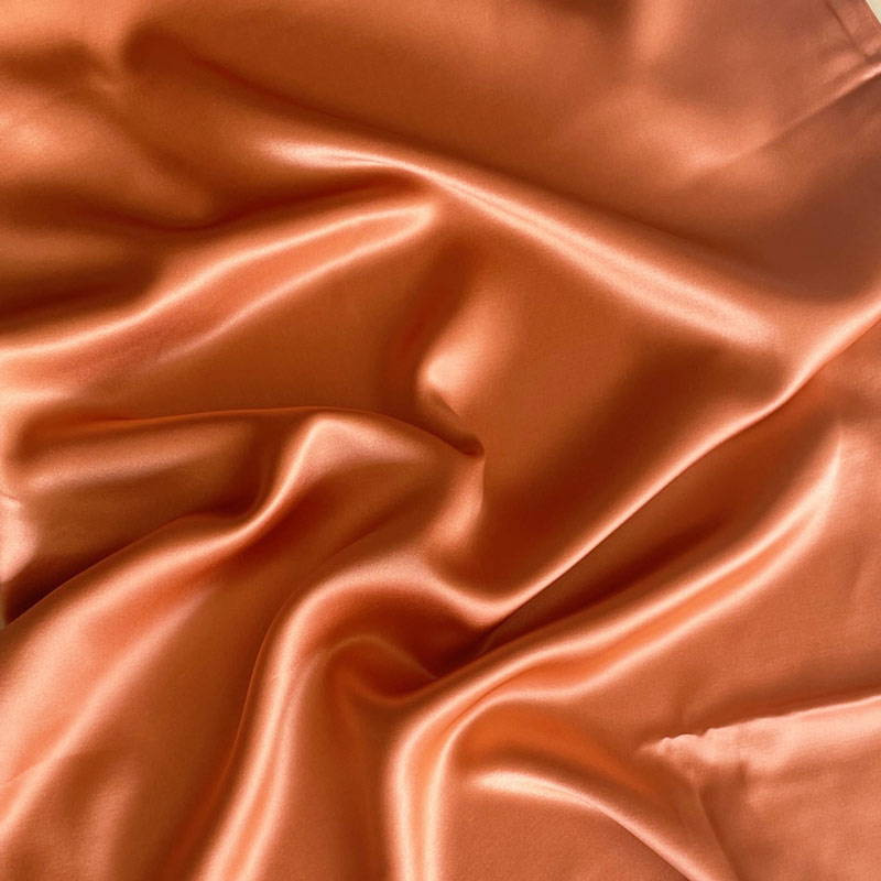 Amber blaze silk pillowcase close up