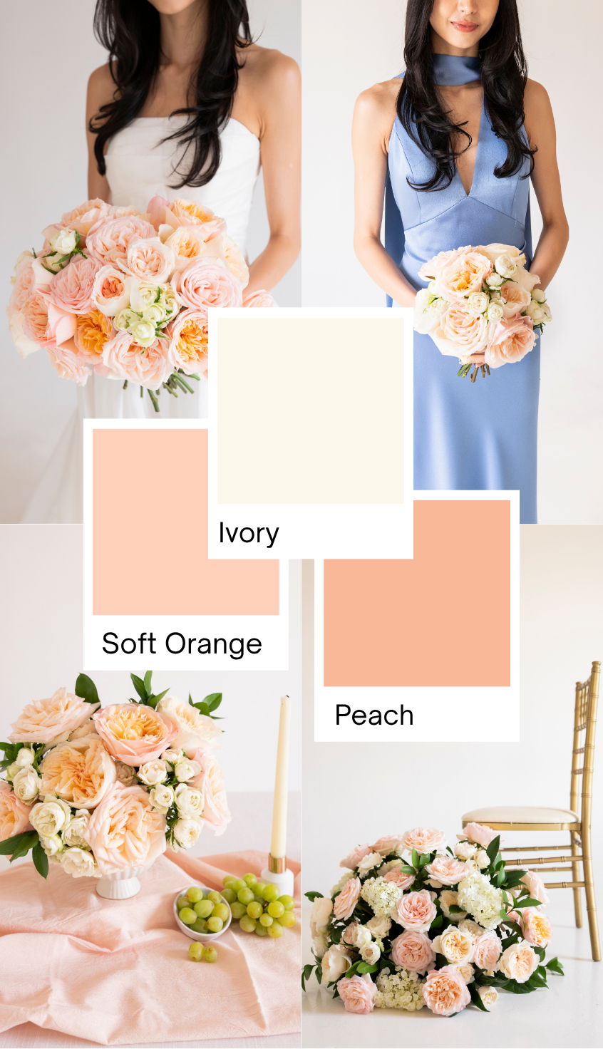 peach garden rose mini board