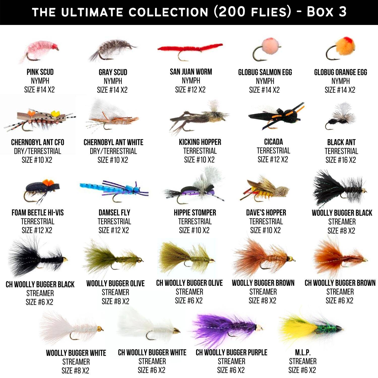 The Ultimate Collection  200 Premium Fly Assortment – Ventures Fly Co