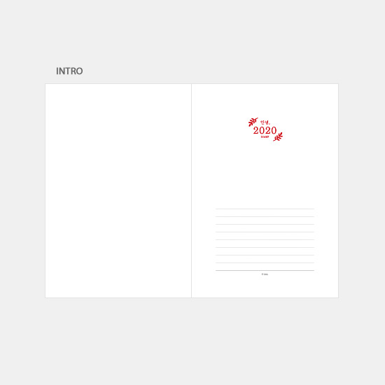 Intro - 3AL Hello 2020 dated weekly diary planner