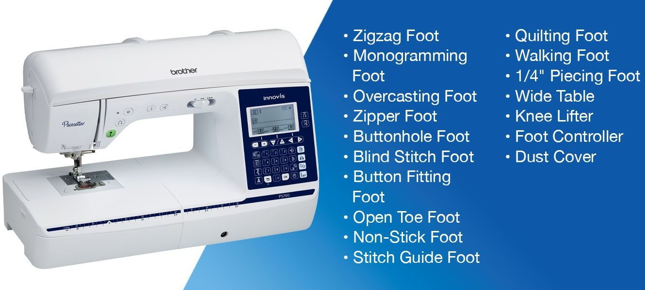 Brother PS700 Sewing Machine Included Accessories