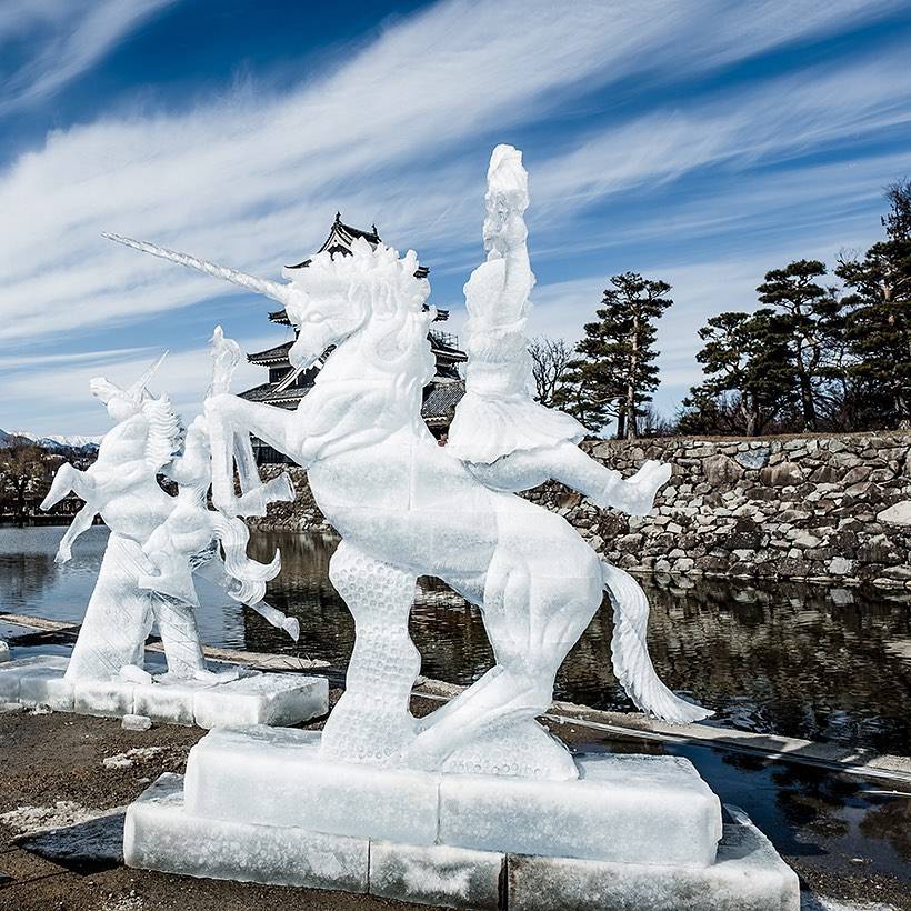 Matsumoto Ice Sculpture Festival, Nagano Japan